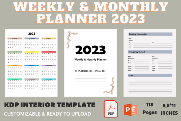 Download 2023 Weekly/Monthly Planner and Calendar - 2023 Collection