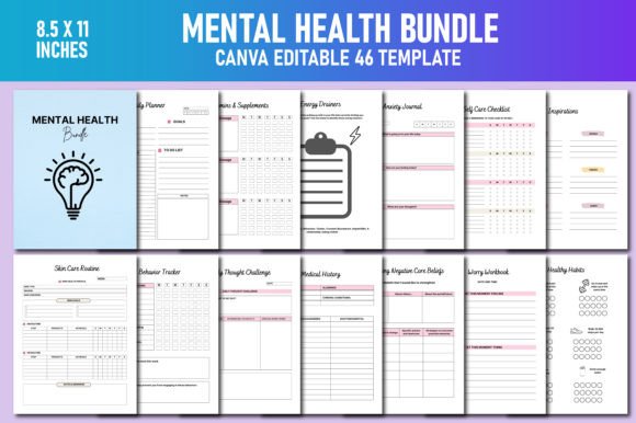 Download Mental Health Bundle Canva KDP - Health Collection