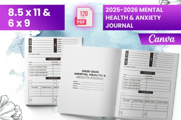 Download 2025-2026 Mental Health &amp; Anxiety Journa - Health Collection