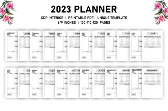 Download KDP 2023 Monthly &amp; Weekly Planner - 2023 Collection