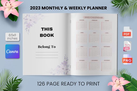 Download 2023 Monthly &amp; Weekly Planner Canva - 2023 Collection