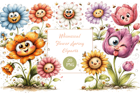 Download Whimsical Flower Clipart: Flower Spring - Premium Resources