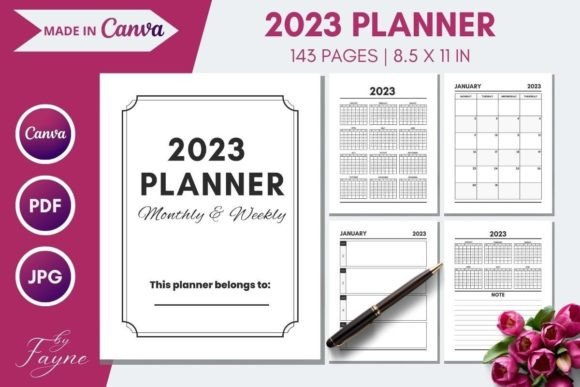 Download 2023 Monthly &amp; Weekly Planner | KDP - 2023 Collection