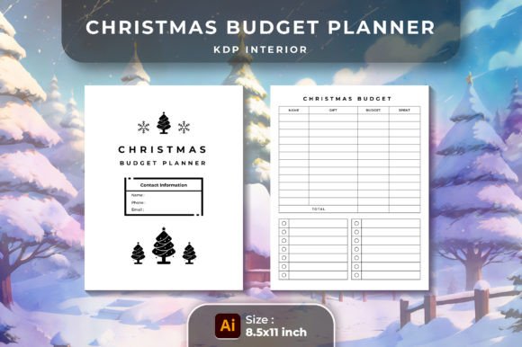 Download Christmas Budget Planner KDP Interior - Christmas Collection
